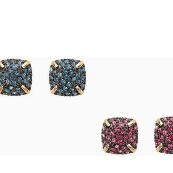 Set of Stella dot pave dome stud and crystal studs - Picture 2 of 2